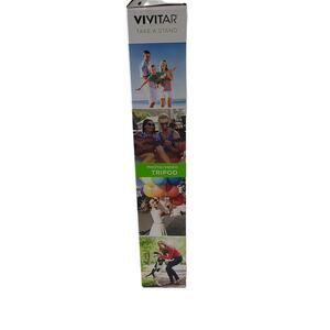 Vivitar Tripod Black  Camera 62 Inch  3 Way Fluid Pan Head with Bubble Level